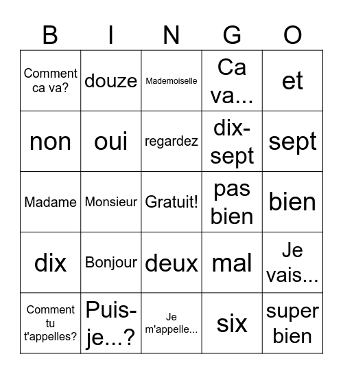 Samantha Romero Bingo Card