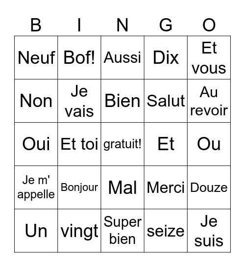 Matthew Benway Bingo Card