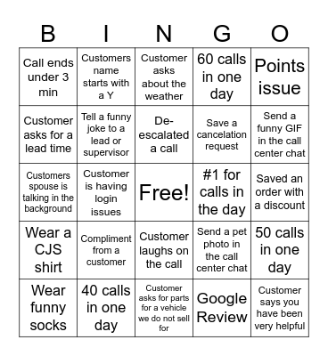 Bingo Card