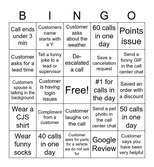 Bingo Card