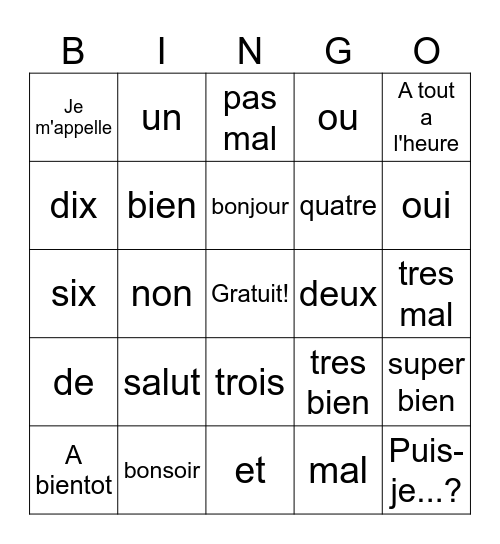 Cameron Ewell Bingo Card