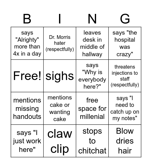 Ahmed Bingo Card