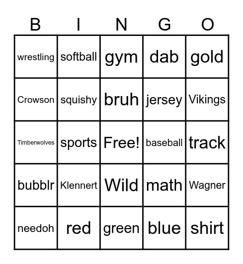 BUDDY BINGO Card