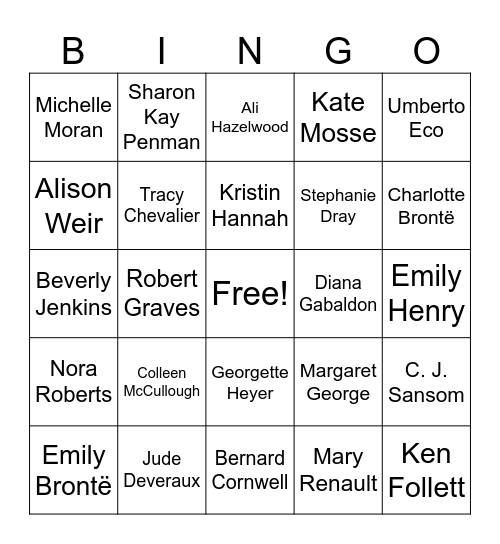 PageTurners Bookish Bingo Card