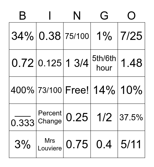 Bingo Card