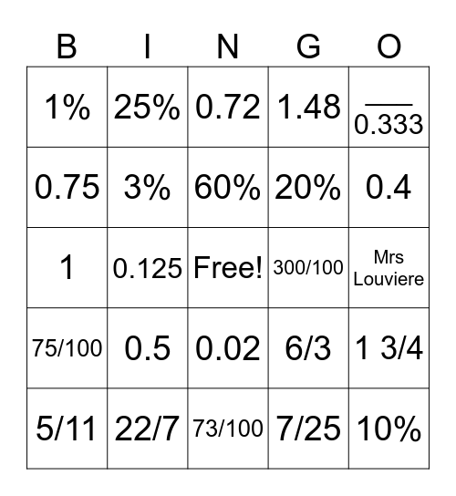 Bingo Card