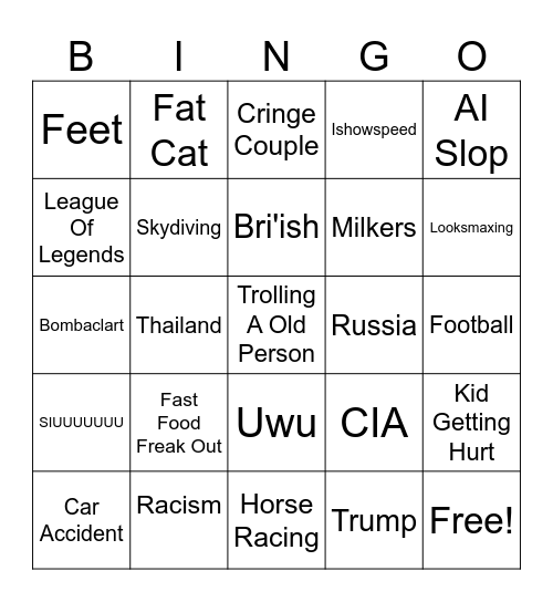 MonkaS Bingo Card