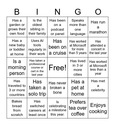 CMO Bingo Card