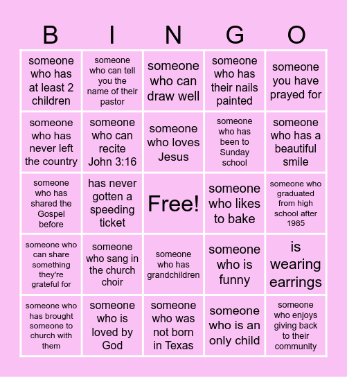 Pearls of Wisdom Bingo Card