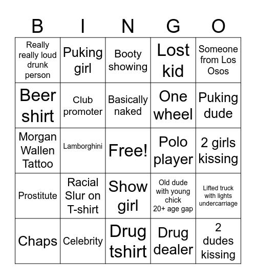 Las Vegas 2026 Bingo Card