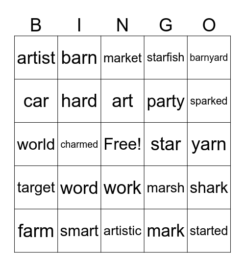 Module 10 week 1 ar Bingo Card