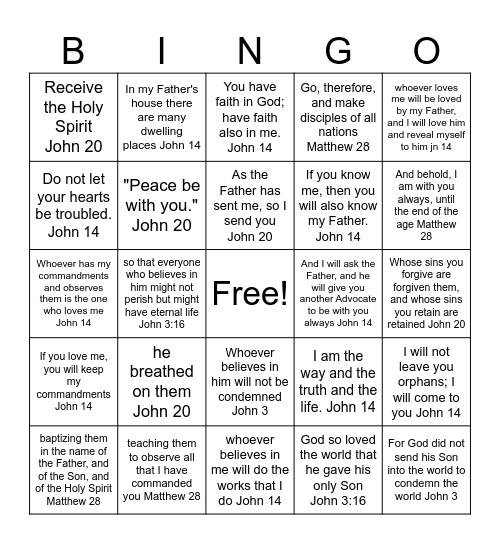 Seeking God May 2026 Bingo Card
