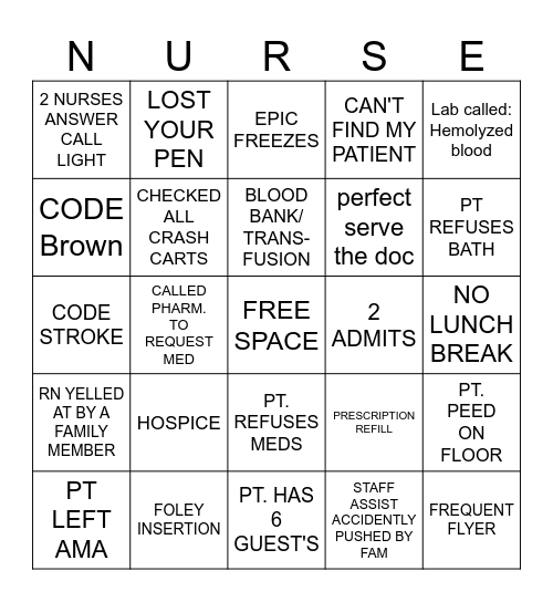 NURSES WEEK Bingo Card