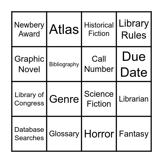 LINGO Bingo Card