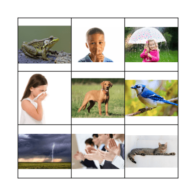Everyday Sounds Bingo Card