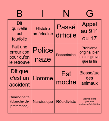 Est-ce un tueur cliché ? Bingo Card