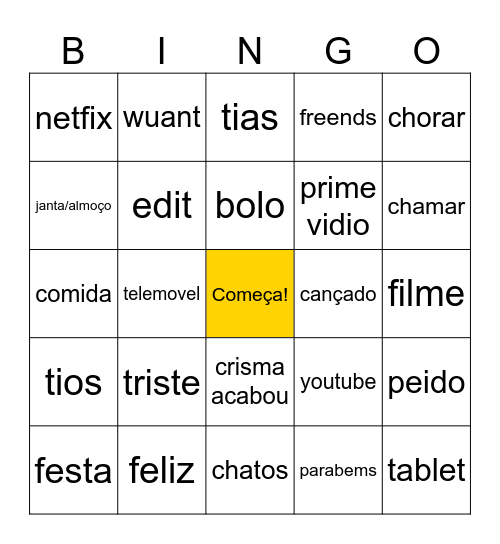 UABO CRISMAA !!! domingo Bingo Card