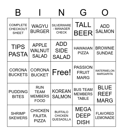 CINCO DE MAYO Bingo Card