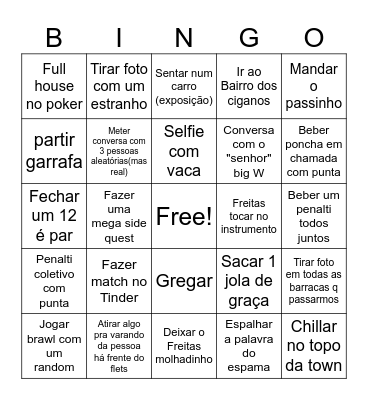 Beja Bingo Card