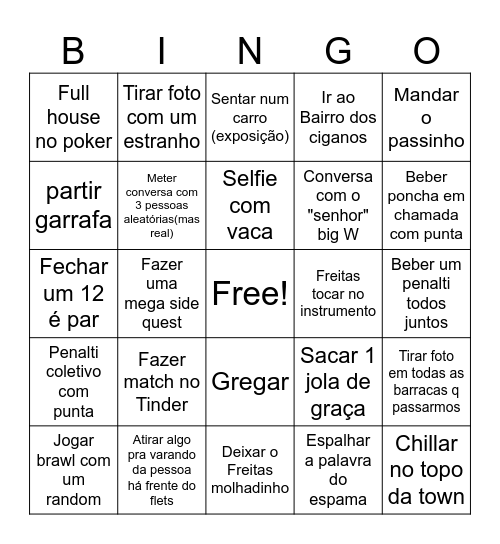 Beja Bingo Card