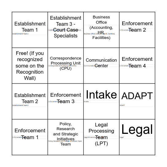 Fuel the Fire Bingo Card