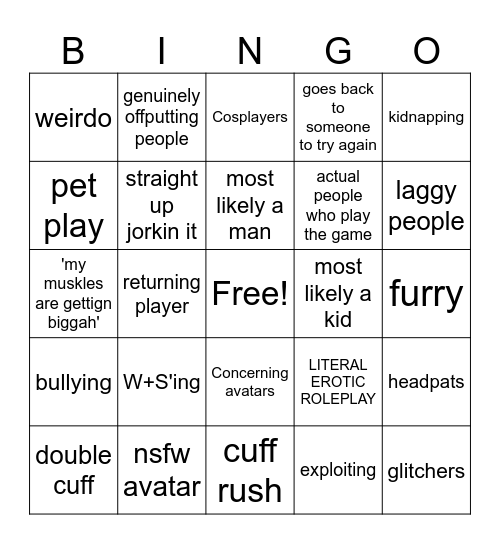 Advanced Restraint System Bingocard Bingo Card