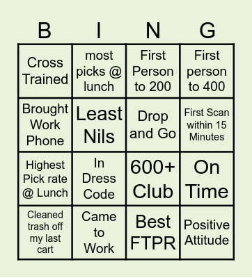 Digital Bingo Card