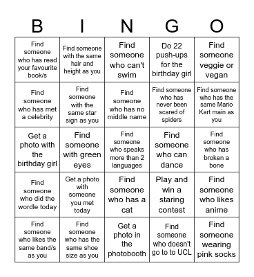 HAPPY BIRTHDAY VICKY Bingo Card