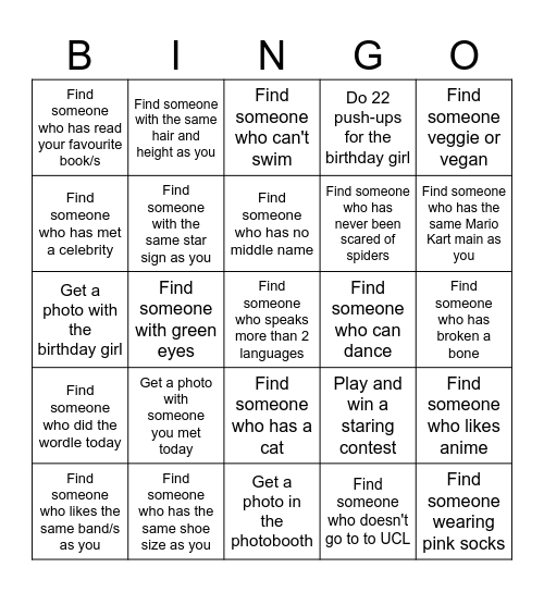 HAPPY BIRTHDAY VICKY Bingo Card