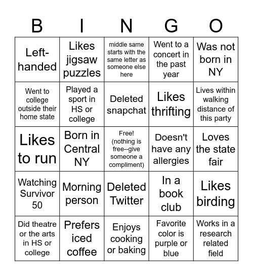 Delete your Instagram: Bingo! Bingo Card