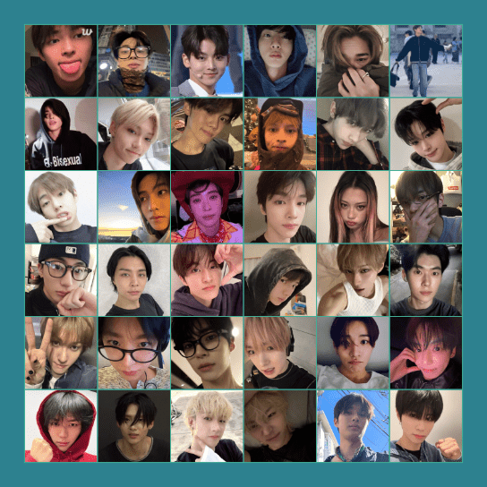 GUESS WHO Bingo Card