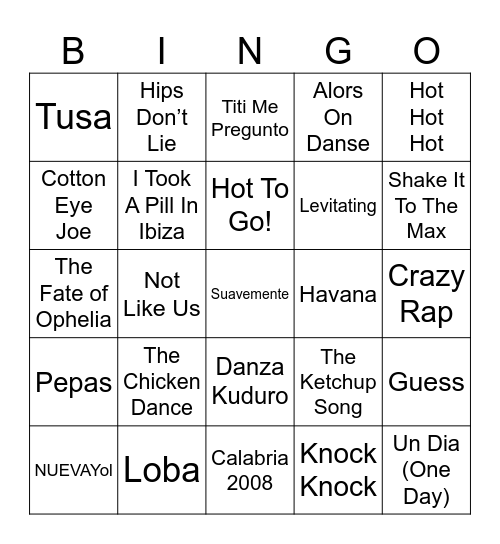 GREENGOS Bingo Card