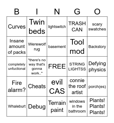 Caryn and Connie BINGO Card