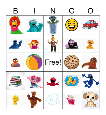 Sesame Street Bingo Card