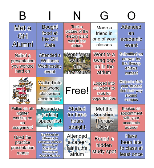 UofGH Bingo Card