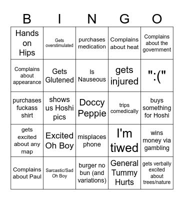Ray Bingo Card