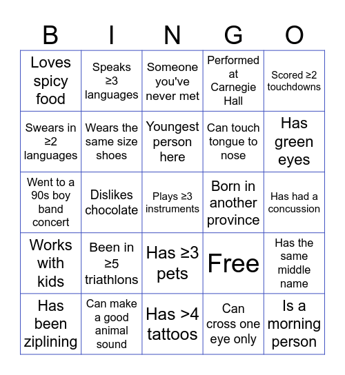 K & M Birfday Bingo Card