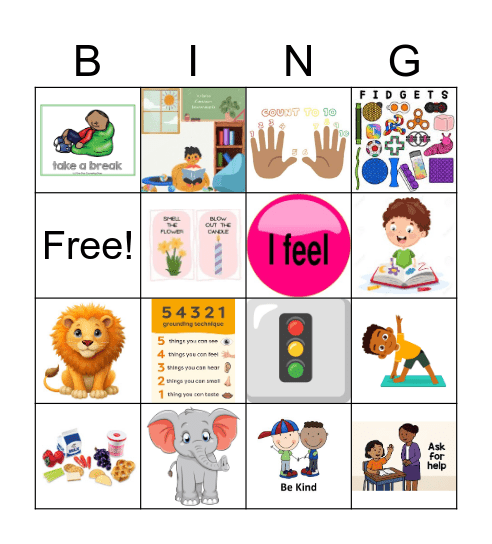 SELF REGULATING BINGO Card