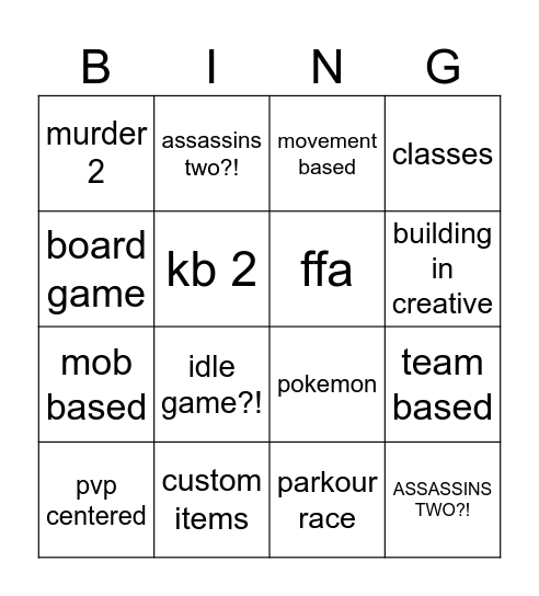 the ultimate nop board Bingo Card