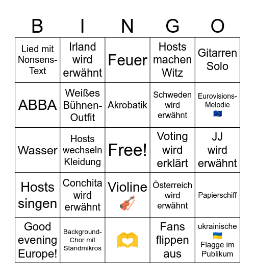 Ramsauervision Bingo Card
