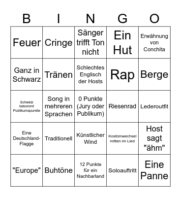 ESC BINGO Card