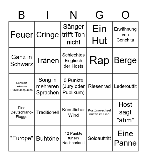 ESC BINGO Card