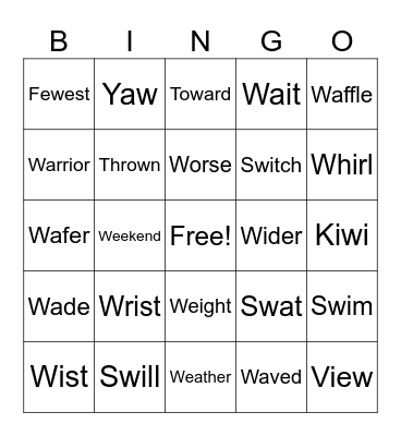 Untitled Bingo flowering flowered flowerer . sweeping sweeper   troweling troweled   troweller towering                             towered towelling towelled wigging wigged swinging swinged swinger switching switched switcher twitching twitched twitche Bingo Card