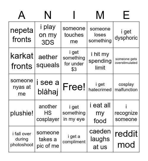 con bingo Card