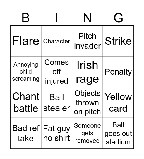 Football Bingo Card