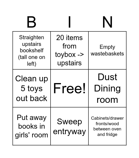 Marta Bingo Card