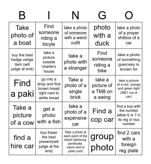 car bingo may Bingo Card