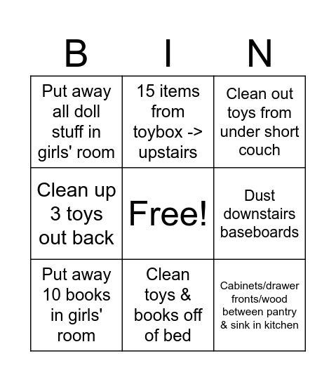 Mary Bingo Card