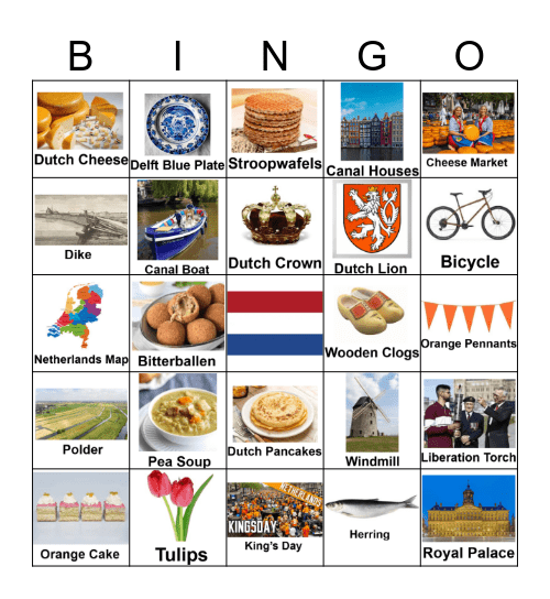 Netherlands Bingo Card