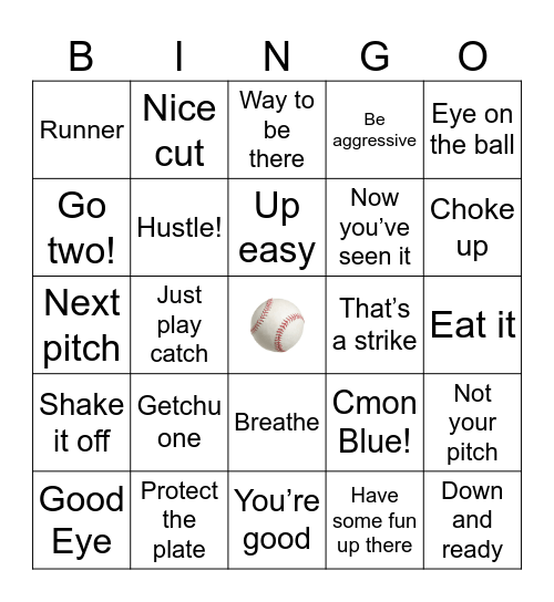Raptors Mom Bingo Card